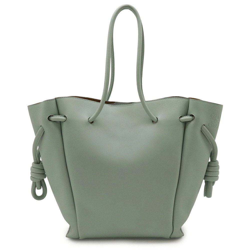 Loewe Flamenco Knot Tote Bag Shoulder Hobo Strap Leather Blue